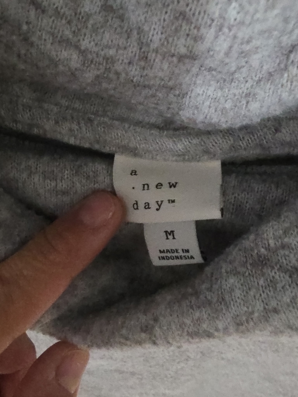 a new day Heather Gray Funnel Neck Sweater - Picture 3 of 3